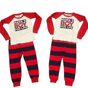 Twin Set of Children's Place Mama's Boy for Life Long Sleeve Pajamas Size 2T